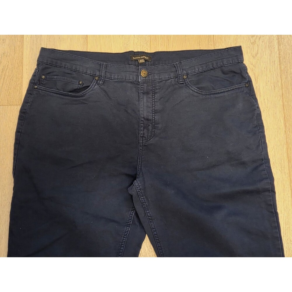 Banana Republic Men’s 40x32 Dark Navy Stretch 5 Pocket Pants Straight Fit Work - Picture 3 of 10